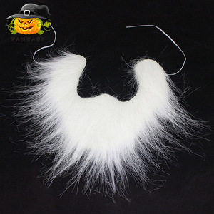Accesorio de disfraz de barba blanca de poliéster para Halloween, Navidad y mascaradas - Product Image 3