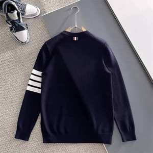 Col pour homme en jacquard polyester-coton épais et très élastique, style identique au modèle de boutique haut de gamme, collection automne/hiver 2025, tricoté. - Product Image 4