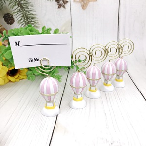 Sedile in <span class=keywords><strong>mongolfiera</strong></span> rosa e blu e porta carte Dropshipping decorazioni per feste fornisce <span class=keywords><strong>segnaposto</strong></span> da tavolo numeri da tavolo - Product Image 3