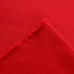 % 82% pamuk % 18% polyester yüksek kaliteli pamuk polyester kumaş 285gsm örme imitasyon merserize fransız terry kumaş hoodies için