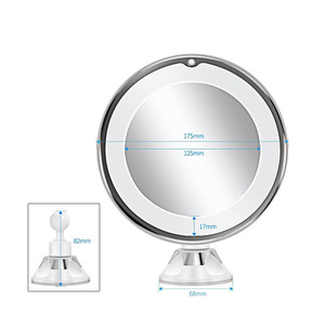 Gương Mỹ Phẩm Độ Phóng Đại 10 Lần Tùy Chỉnh Mới Gương Làm Đẹp Du Lịch Loại Hút Sáng Gương Trang Điểm Có Thể Gập Lại Với Đèn Led - Product Image 3