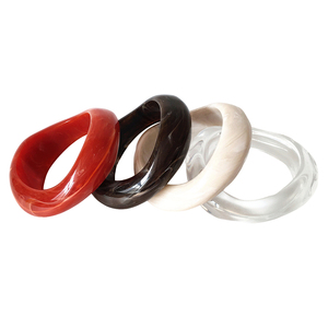 UJBOX透明アクリル不定形小径分厚いブレスレット女性用ファッションバングル薄い手首用ジュエリーギフト卸売 - Product Image 3