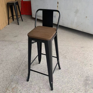 En stock club nocturno restaurante muebles mesa de Bar alta RTS club nocturno estilo industrial mesa de bar de madera larga con silla - Product Image 5