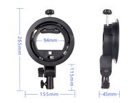 Support de poignée pour flash Speedlite de type S avec adaptateur de monture à baïonnette Bowens/Elinchrom pour photographie en studio et en extérieur avec parapluie