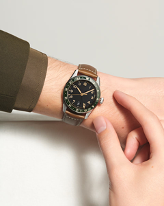 Reloj automático de doble hora para hombre con esfera luminosa giratoria, correa de cuero, ventana de fecha, reloj de pulsera deportivo informal Longinesing - Product Image 3