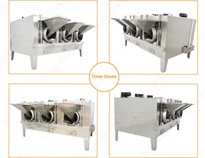 Industrial Tambor Preço de Máquinas de Torrefação de Amendoim Sementes de Cacau Torrador De Feijão