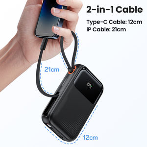 Batería Externa Compacta Toocki de 10000mAh con Doble Cable y Salida Máxima de 35W con Pantalla Digital para <span class=keywords><strong>Uso</strong></span> Diario con Móviles - Product Image 2