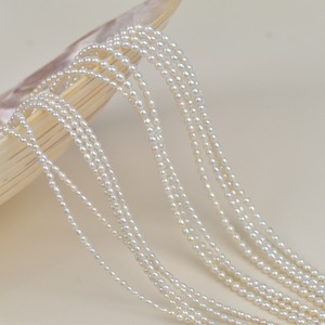 Collier en perles de millet en perles d'eau douce naturelles faites à la main, matériaux semi-finis blancs, accessoires de bijoux - Product Image 4