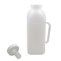 Bouteilles d'alimentation en plastique épaissi de 2 L pour bétail et moutons, avec tétines, pour la vente en gros