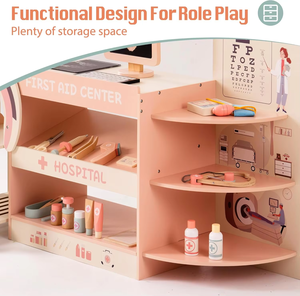 Kit de Docteur en Bois Montessori en Gros, Centre Médical, Ensemble de Jouets d'Imitation pour Enfants - Product Image 3