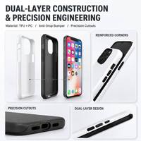 Coque de téléphone vierge pour impression, coque hybride TPU PC prête pour transfert thermique pour iPhone 18 17 16 15 Pro Max 14 13 12 11 X XS
