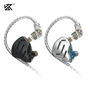 KZ ZAX 7BA + 1DD 16单元混合入耳式耳机金属HIFI监听耳机音乐运动游戏有线麦克风耳塞3.5毫米