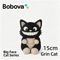 Peluche chat 15 cm, très populaire, en tissu super doux, brodée, anti-stress, compagnon de bureau mignon pour le bureau, cadeau