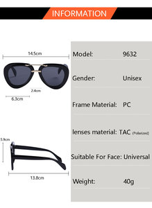 Lunettes <span class=keywords><strong>de</strong></span> <span class=keywords><strong>soleil</strong></span> QSKY à verres dégradés, double pont, motif léopard, vente en gros à prix abordable, monture épaisse, protection UV400, pour hommes et femmes, idéales pour l'extérieur - Product Image 3