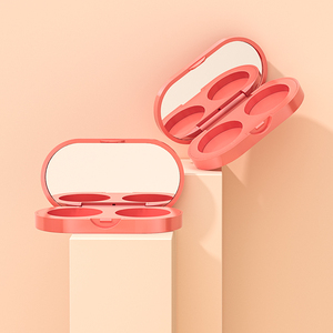 กล่องพลาสติกเปล่าทรงสี่เหลี่ยมผืนผ้าขนาด26มม. สำหรับบลัชเปล่าเคสบลัชออน2สีสีชมพู - Product Image 4