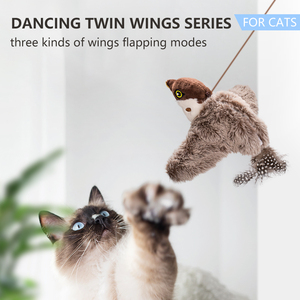 Nouveau jouet automatique pour chat oiseau gazouillis avec simulation ailes battantes SqueakTraining jouet de simulation interactif électronique - Product Image 6