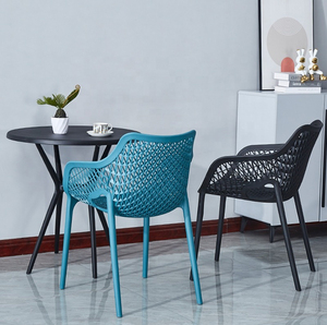Nordic Heavy Duty Comfortable Durable Colored Restaurant Cafe <strong>Stackable</strong> Pure PP Plastic <strong>Dining</strong> <strong>Chairs</strong> With Armrest - Product Image 3