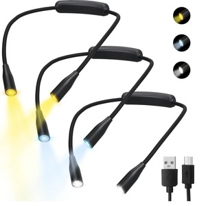 Lámpara LED Colgante para Lectura, Carga USB, Cuidado de la Vista, Luz Amplia, 3 Colores de Luz, Versátil para Dormitorio, Sala de Estar, Estudio - Product Image 1