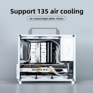 <span class=keywords><strong>ALBOX</strong></span> - Caja de PC de Escritorio Mini Portátil de Acero Laminado en Frío Little Treasure E80, Compacta Micro ATX Vertical con Puertos USB 2.0/Tipo-C - Product Image 4