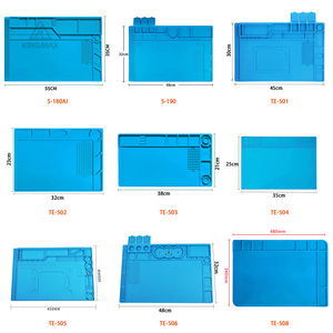 Alfombrilla de silicona resistente a altas temperaturas, alfombrilla para estación de trabajo de reparación de teléfonos móviles con aislamiento térmico magnético antiestático - Product Image 6