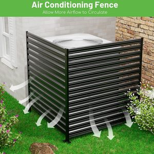 Schermo per Recinzione Privacy in Acciaio a 3 Pannelli Senza Scavo, Design Moderno, Antiruggine, Copertura per Unità AC e Nascondiglio Bidone Esterno, Garanzia Oltre 20 Anni - Product Image 3