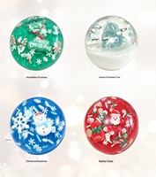 Magnifique boule de Noël souple à rebond lent, jouet anti-stress à presser, scène de neige faite à la main, cadeau de collection pour les fêtes