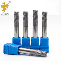 Fresa de carburo de tungsteno de 2/4 filos, cortador de extremo plano para router CNC, para acero inoxidable y aluminio