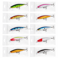 Leurre de pêche flottant Minnow 10cm 8.4g, appât artificiel dur en ABS avec action de nage réaliste pour achigan, brochet, truite, perche