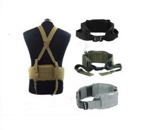 เข็มขัด HBMB01l Molle 1000D ไนลอนความหนาแน่นสูง เข็มขัดคาดเอวแบบมีแผ่นรองรับสำหรับการต่อสู้ อุปกรณ์ล่าสัตว์กลางแจ้ง - Product Image 4