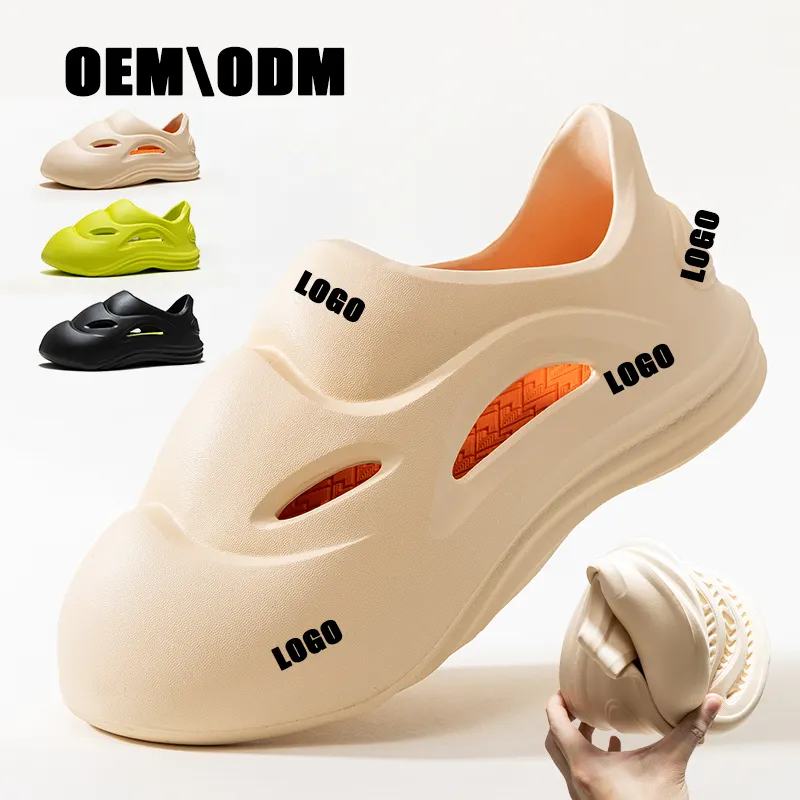 Sapatos de corrida de espuma com logotipo personalizado, tênis para mulheres e senhoras, tamancos de jardim para homens, atacado