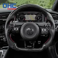 Volante per auto personalizzato adatto per motori VW Golf 7 R MK7 GTI volante in vera fibra di carbonio OHC
