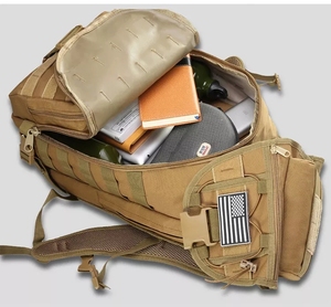 Sac à dos tactique en nylon personnalisé avec sélection de plusieurs couleurs, logo personnalisé, OEM - Product Image 3