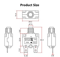 Compresseur de moteur manuel, 18 v, 10A, protection de surcharges, disjoncteur série kuoyoyo 88