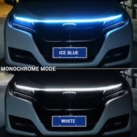 Bande lumineuse LED Liwiny pour capot de voiture, flexible, pour décoration de capot moteur, lampe d'ambiance, feux de jour modifiés pour capot de voiture