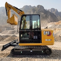 Excavatrice minière Caterpillar d'occasion CAT305.5E2 5,5 tonnes, mini-excavatrices CAT d'occasion 5 tonnes 303.5 305.5 306E2 en stock