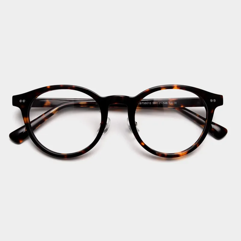 2023 occhiali da vista rotondi lenti trasparenti uomo donna occhiali da Computer montatura per occhiali da vista stile Vintage in acetato di marca