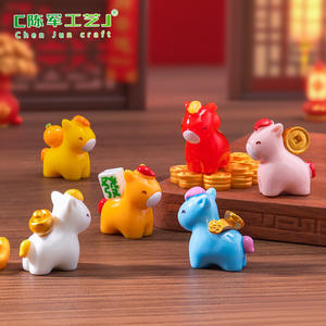 Adorable y Rico <span class=keywords><strong>Caballito</strong></span> de Peluche de Año Nuevo, Accesorios Decorativos DIY, Mini Adornos para Escritorio de Coche - Product Image 3