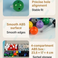 Versión Mejorada, 240 Piezas, Kit de Química para Modelar Estructuras Moleculares con Vínculos en V, Cortos, Medianos y Largos