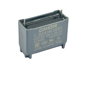 <span class=keywords><strong>Condensateur</strong></span> à film de haute qualité Hongye série CBB61 <span class=keywords><strong>450VAC</strong></span> 1.2uF pour la régulation de la vitesse des ventilateurs Certifié CQC/TUV/VDE -40°C~105°C - Product Image 1