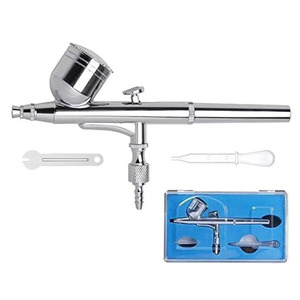 Aérographe HD-470 à alimentation par gravité, double action, gobelet de 10 cc, vitesse réglable pour l'art, le maquillage, la décoration de gâteaux et les ongles - Product Image 1
