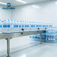 Ligne de production d'eau pure en bouteille orientée vers l'exportation, machine d'embouteillage d'eau potable en bouteille PET stable et à faible taux de défaillance