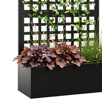 Jardinière en acier galvanisé avec treillis, jardinière surélevée en métal pour extérieur, panier suspendu, décoration commerciale pour hôtels et aménagements paysagers