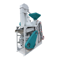 PINYANG 600-800kg/h Machine à décortiquer le riz combinée motorisée, compacte et automatique, mini-décortiqueuse de riz paddy