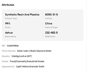 Éster de glycérol de gomme rosinée GER-85 GER-85L, additif alimentaire, matière première pour base de chewing-gum, en stock - Product Image 6