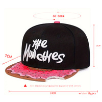 Cayler & Sons Casquette Snapback Réglable Personnalisation d'Usine Étanche pour Plage, Casquette Donut Style Sportif Hip-Hop