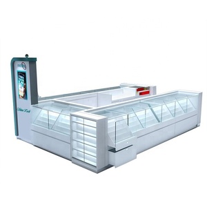 استخدام مركز زجاج خزانة عرض مجوهرات خشبية عرض المجوهرات كشك للبيع - Product Image 2