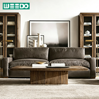 Nouveau design de canapé modulaire en cuir pour salon, mobilier moderne, canapé sectionnel avec structure en bois massif, confortable pour la maison et la villa