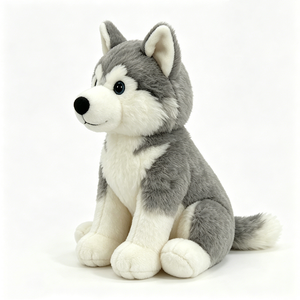 Peluche Husky mignonne 31cm-50cm, coussin en peluche doux unisexe pour enfants de 2 à 4 ans - Product Image 3