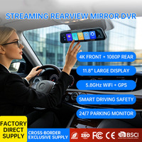 Cámara para Auto 4K con Pantalla Completa, Conexión WiFi, Control por Voz Inteligente, Visión Nocturna Superior, Personalizable