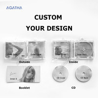 Nouveau personnalisé étiquette disque cd porte-clés boîte en gros couverture lecteur de musique porte-clés étuis acryliques mini album personnalisé nfc cd porte-clés